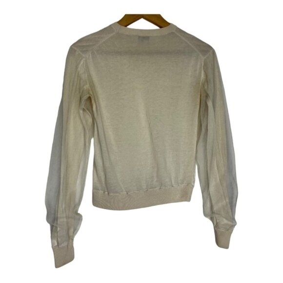 Acne Studios Lia Tulle Pullover Off White Women Size Small - Picture 3 of 7